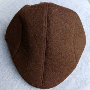 Gatsby Flat Cap by Fude , Large, Brown